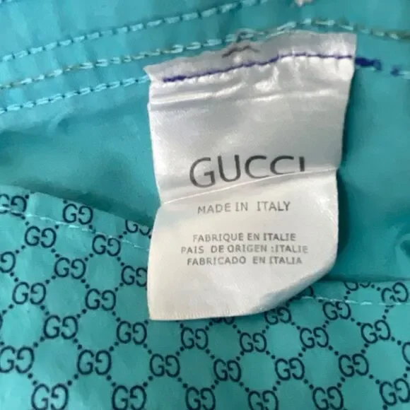 GUCCI Men’s blue Long Sleeve Button Up Embroidered Cotton Shirt Size S Italy - Picture 6 of 14